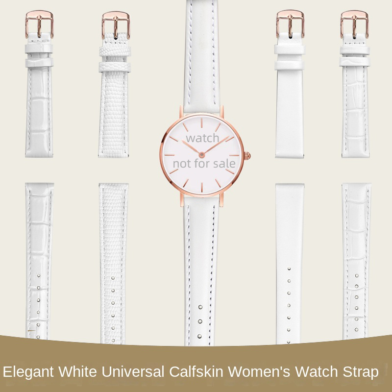 Smartwatch Casio Watches For Men - White watch belt quick release leather