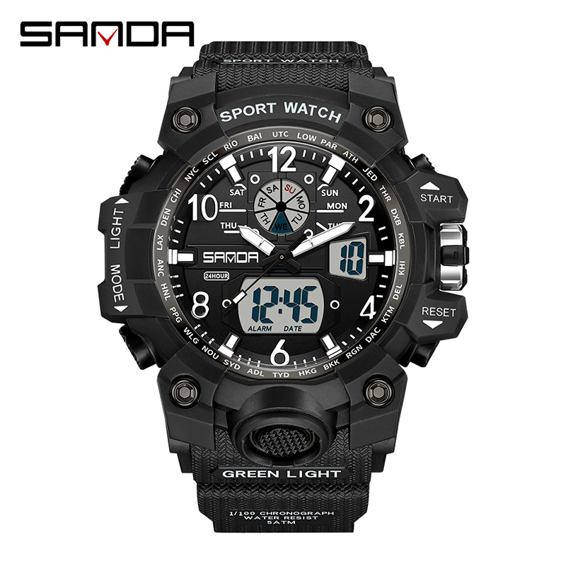 Chronograph Sport Watch - Fashion Sanda Brand Youth Military Sports