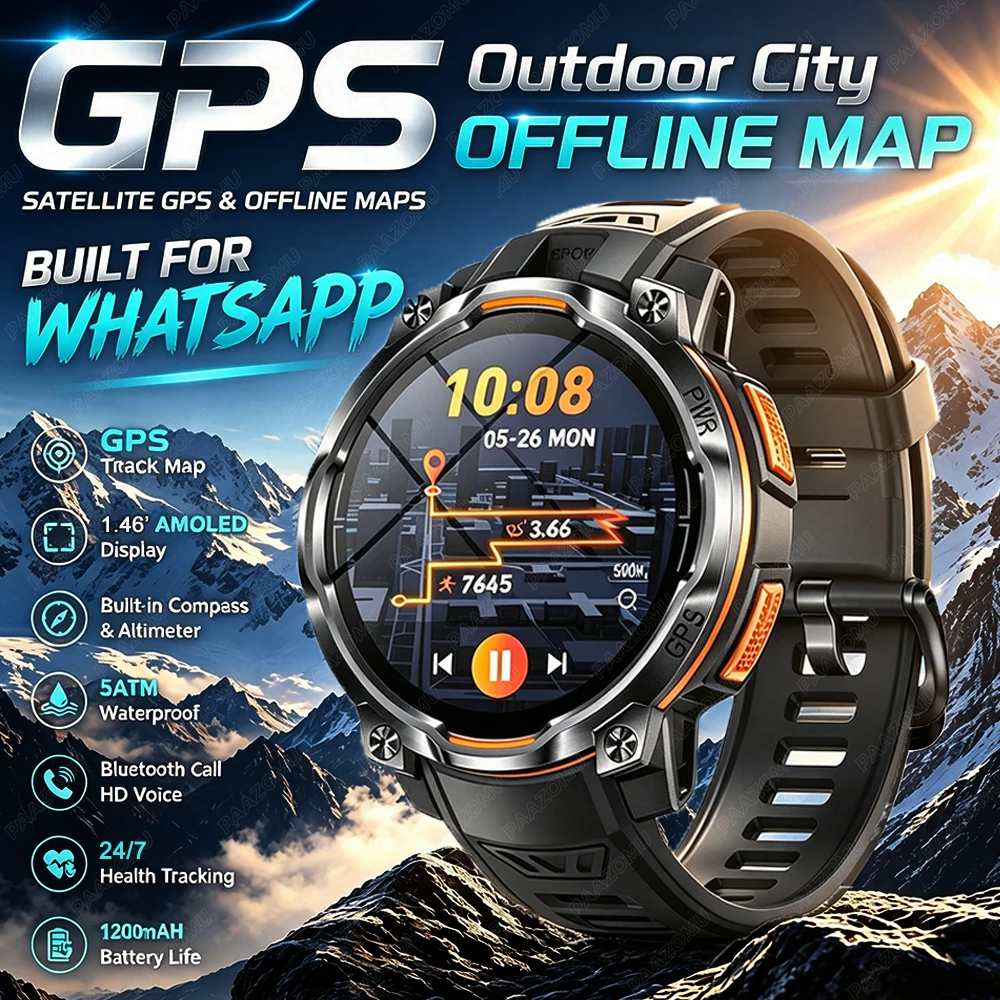 Smartwatch Watch Whatsapp - 2026 New GPS Offline Map Smart