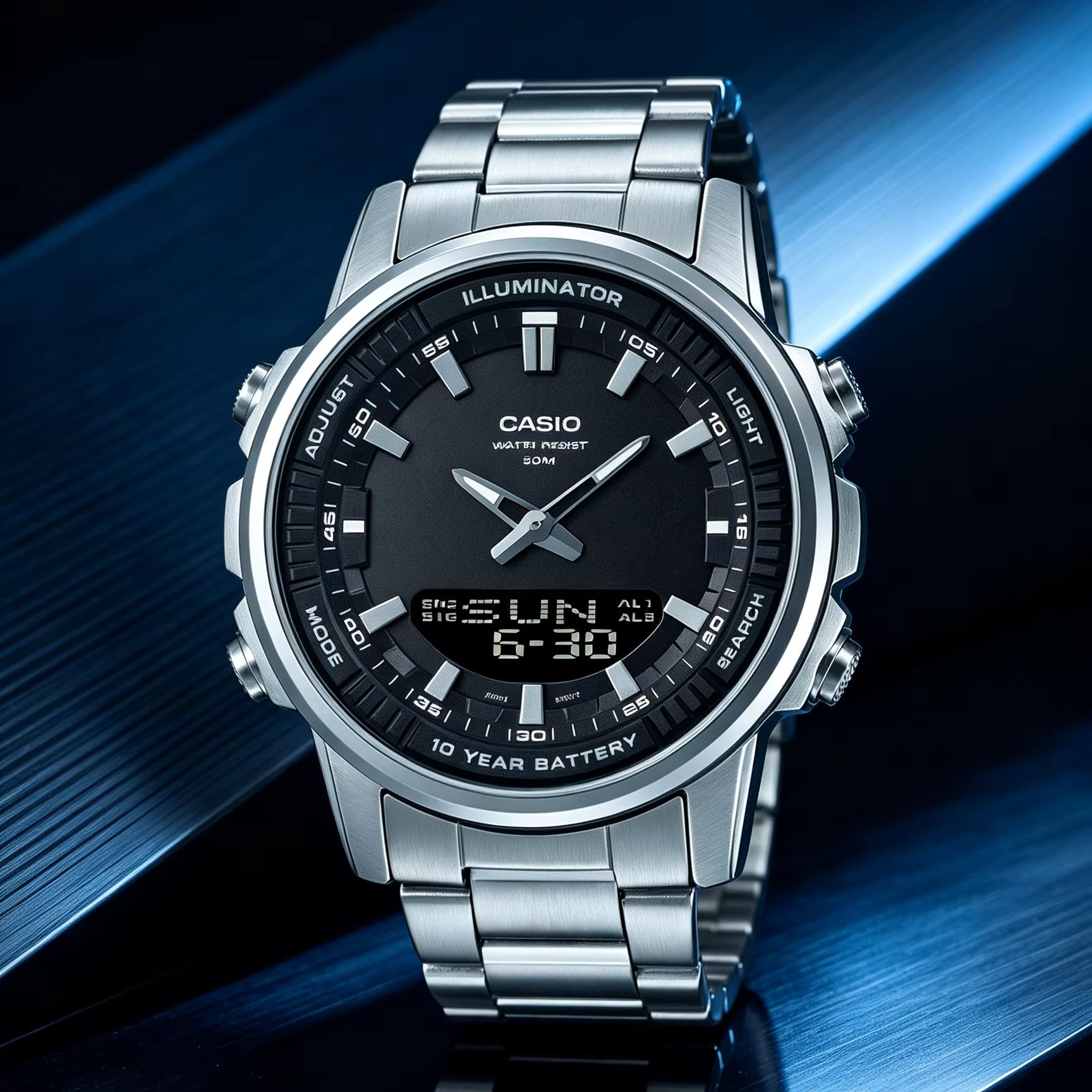 Smartwatch Casio Watches For Men - Casio AMW‑880D | Stainless Steel Men