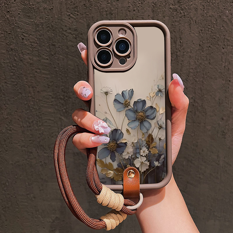 Blue Flower Lanyard Strap Rope - đánh giá và giá Samsung Galaxy Strap
