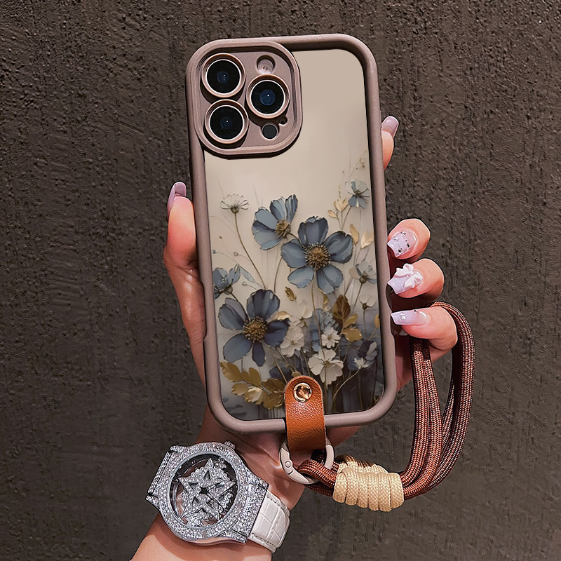 Blue Flower Lanyard Strap Rope - đánh giá và giá Samsung Galaxy Strap
