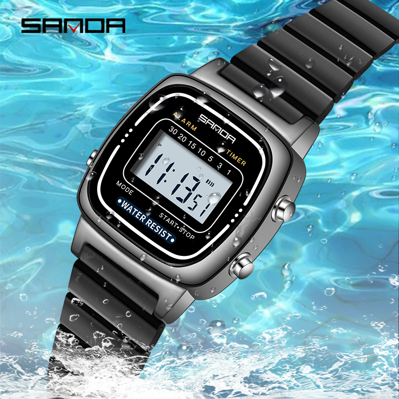 SANDA 6053 Electronic Watch Fa - đánh giá và giá Chronograph Sport Watch