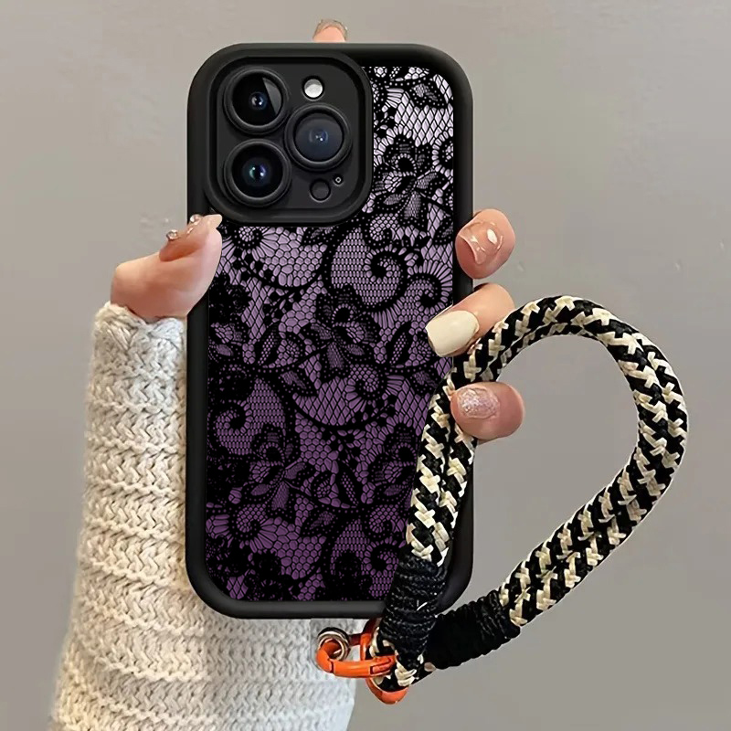 Black Purple Lace Hang Strap P - đánh giá và giá Samsung Galaxy Strap