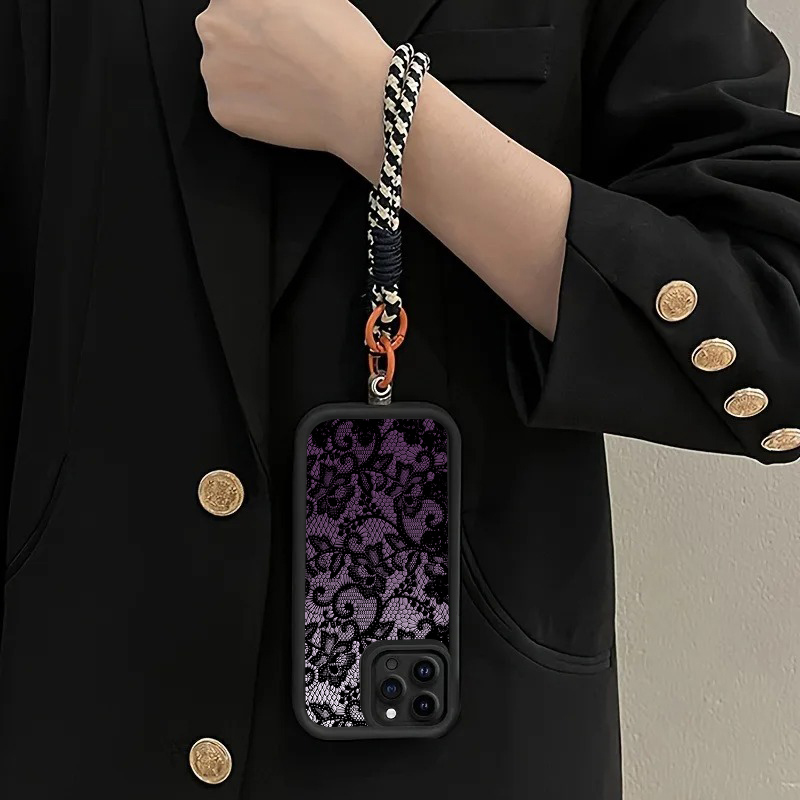 Black Purple Lace Hang Strap P - đánh giá và giá Samsung Galaxy Strap