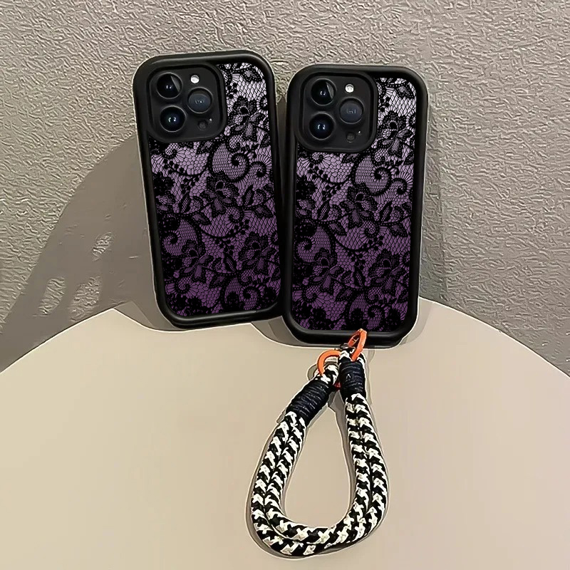 Black Purple Lace Hang Strap P - đánh giá và giá Samsung Galaxy Strap