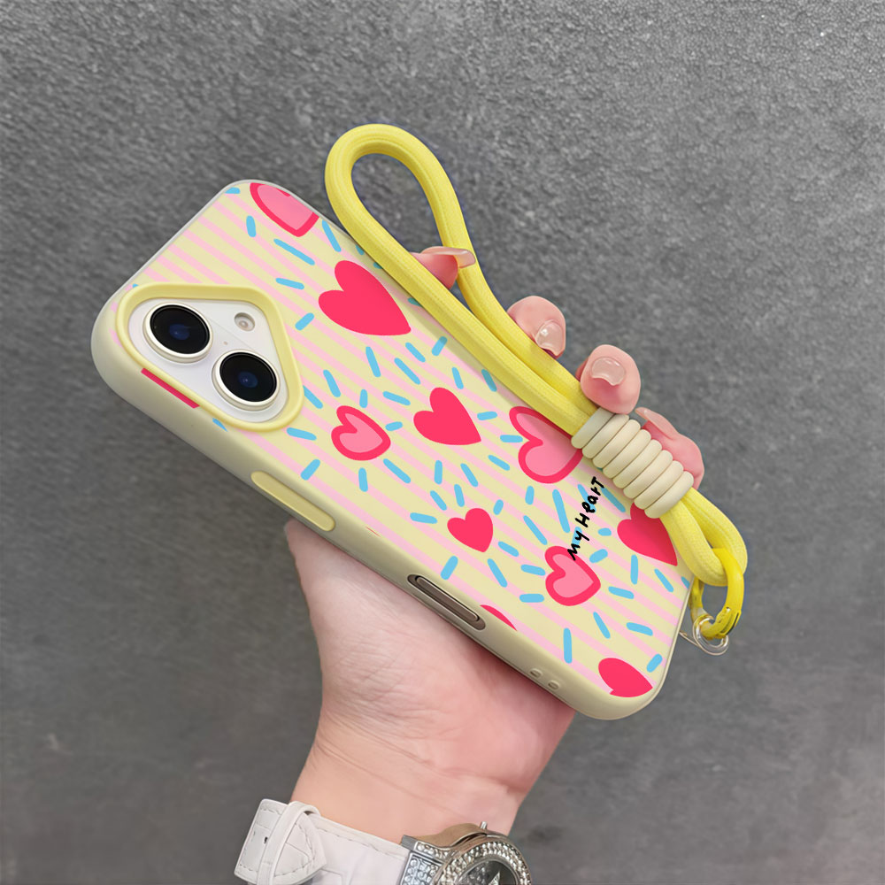 Red Heart Striped INS Phone Ca - đánh giá và giá Samsung Galaxy Strap