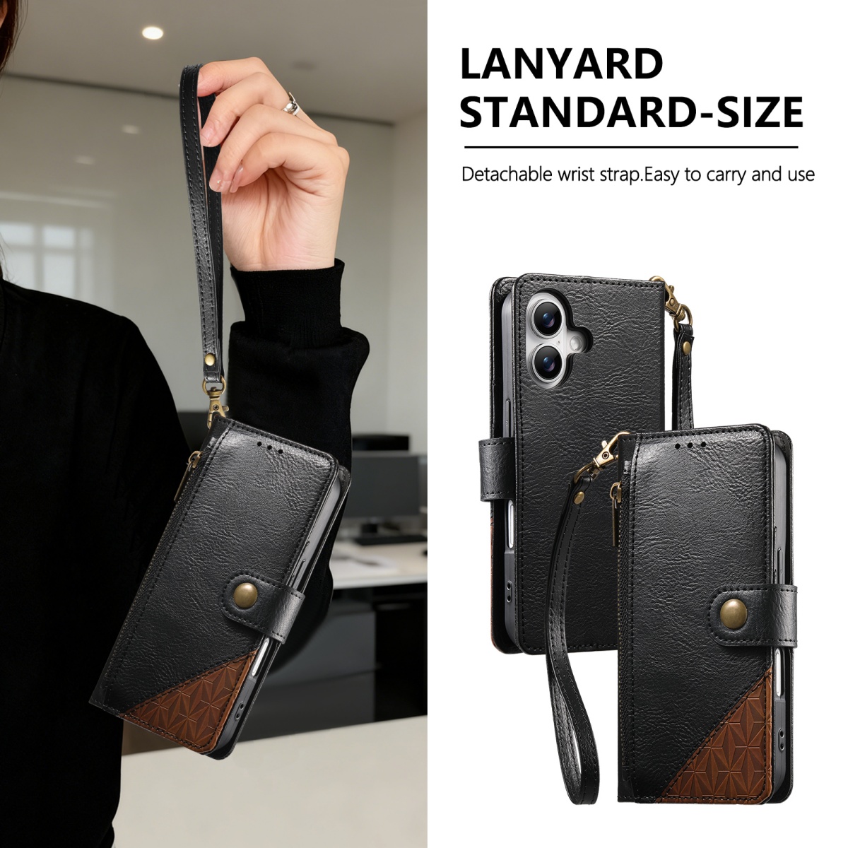 PU Leather Zipper Wrist Strap  - đánh giá và giá Samsung Galaxy Strap