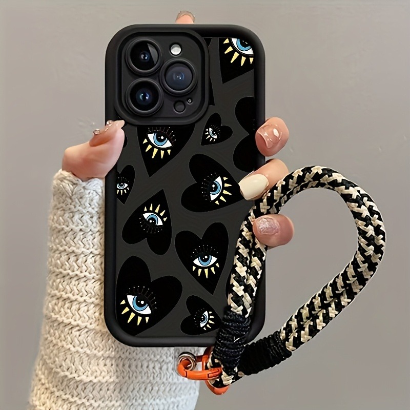Black Love Heart Eye Hang Stra - đánh giá và giá Samsung Galaxy Strap