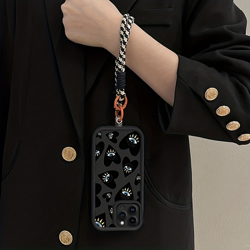 Black Love Heart Eye Hang Stra - đánh giá và giá Samsung Galaxy Strap