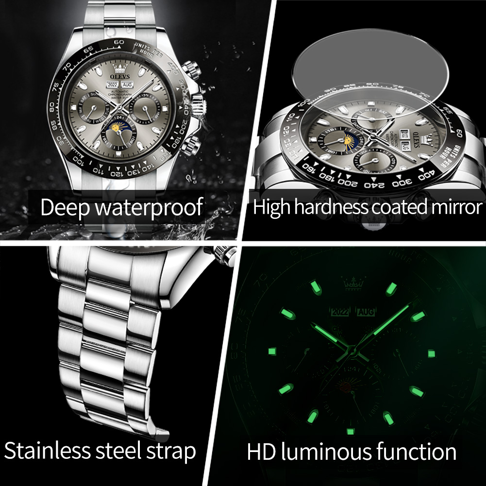 OLEVS Cao Cấp Đồng Hồ Nam Chro - đánh giá và giá Watches Omega