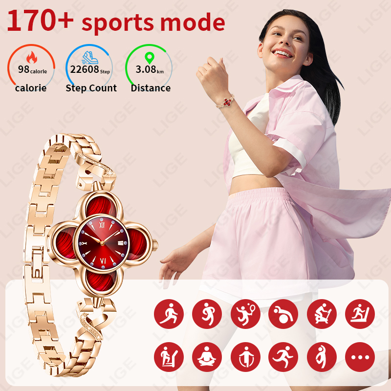 LIGE Quartz Smartwatch AI Brac - đánh giá và giá Smartwatch Digital Watches For Women
