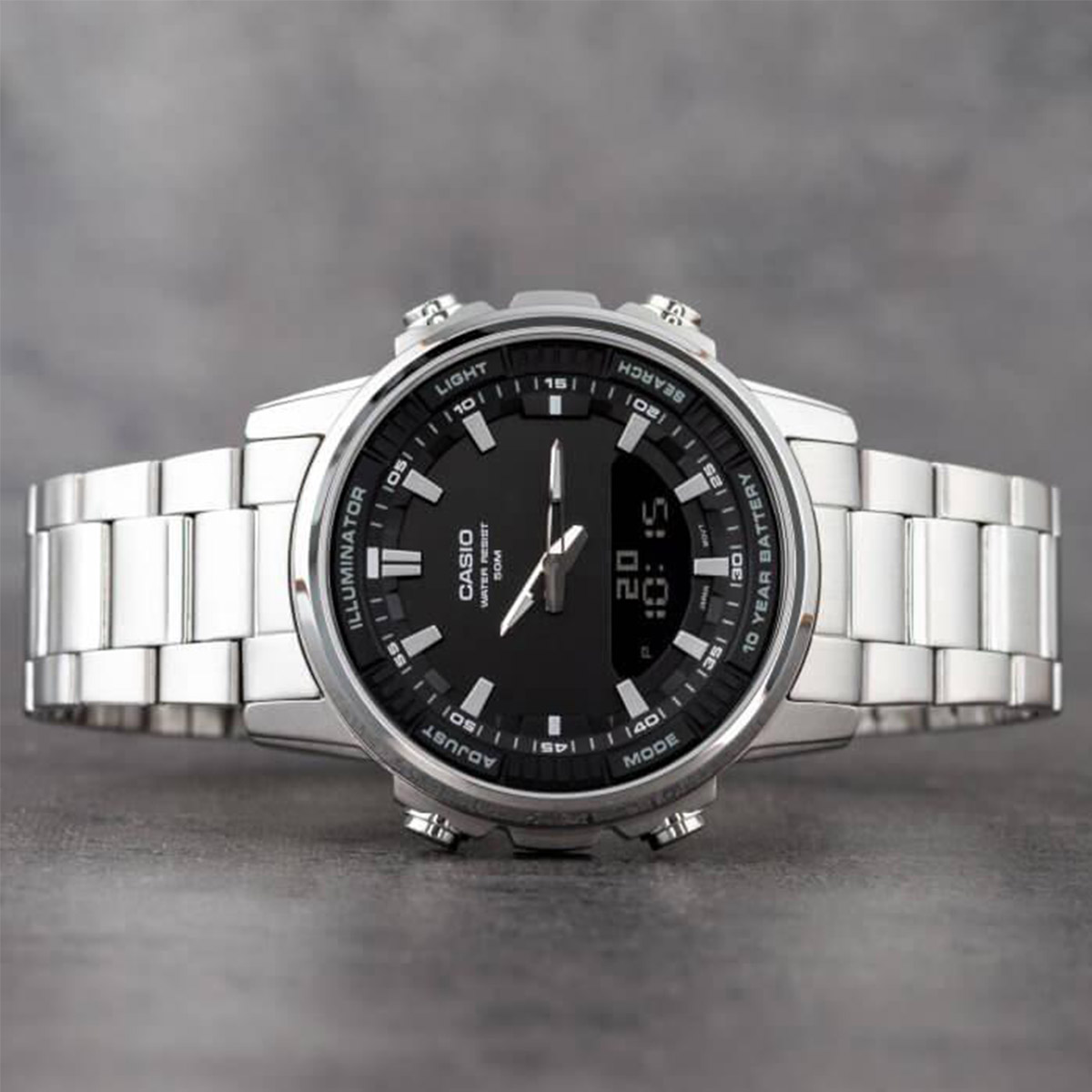 Casio AMW‑880D | Stainless Ste - đánh giá và giá Smartwatch Casio Watches For Men