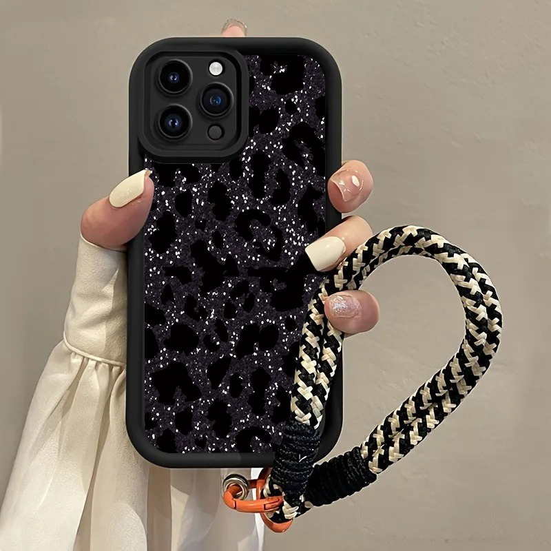 Black Spotted Leopard Hang Str - đánh giá và giá Samsung Galaxy Strap