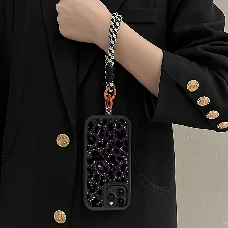 Black Spotted Leopard Hang Str - đánh giá và giá Samsung Galaxy Strap