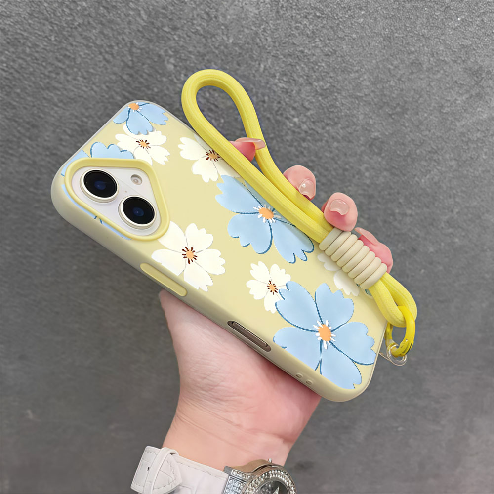 Light Blue White Floral Phone  - đánh giá và giá Samsung Galaxy Strap