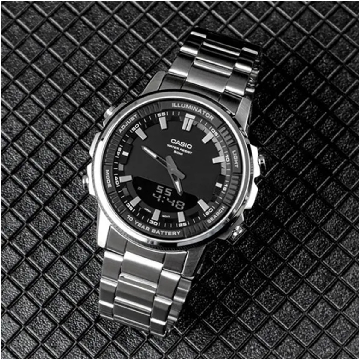 Casio AMW‑880D | Stainless Ste - đánh giá và giá Smartwatch Casio Watches For Men