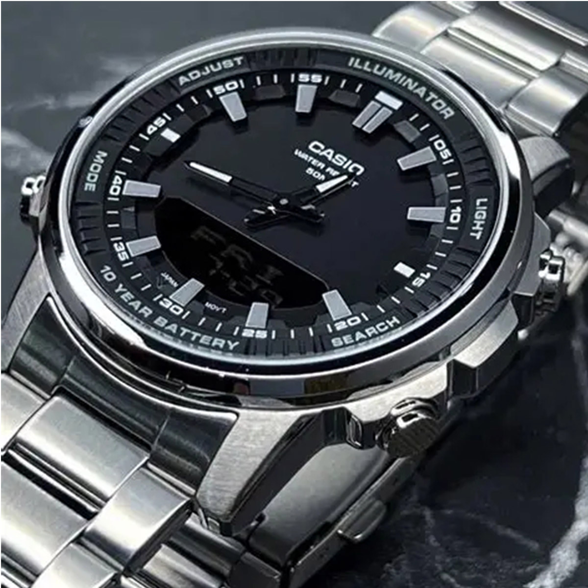 Casio AMW‑880D | Stainless Ste - đánh giá và giá Smartwatch Casio Watches For Men