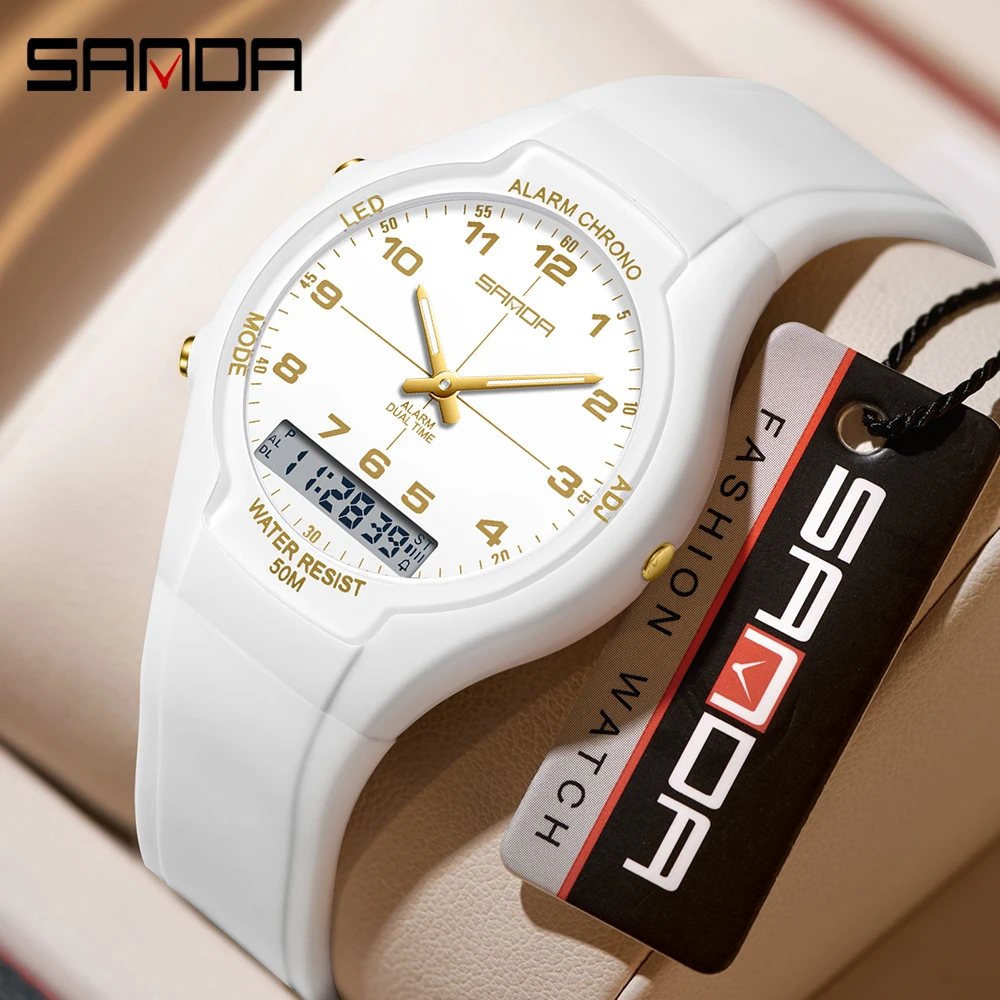 SANDA New 6320 Light Luxury Fa - đánh giá và giá Chronograph Sport Watch
