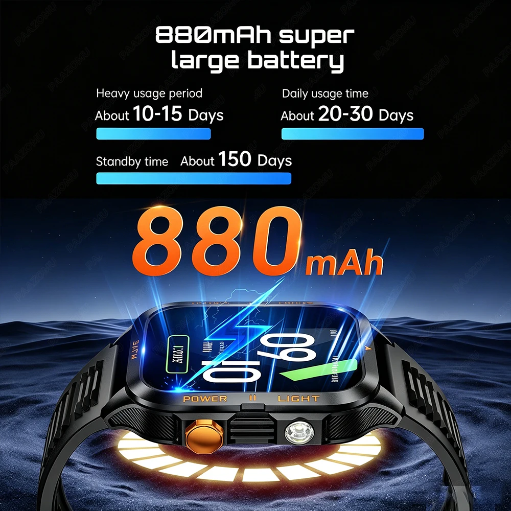 Military Grade SmartWatch Men  - đánh giá và giá Smartwatch Health Watches For Men